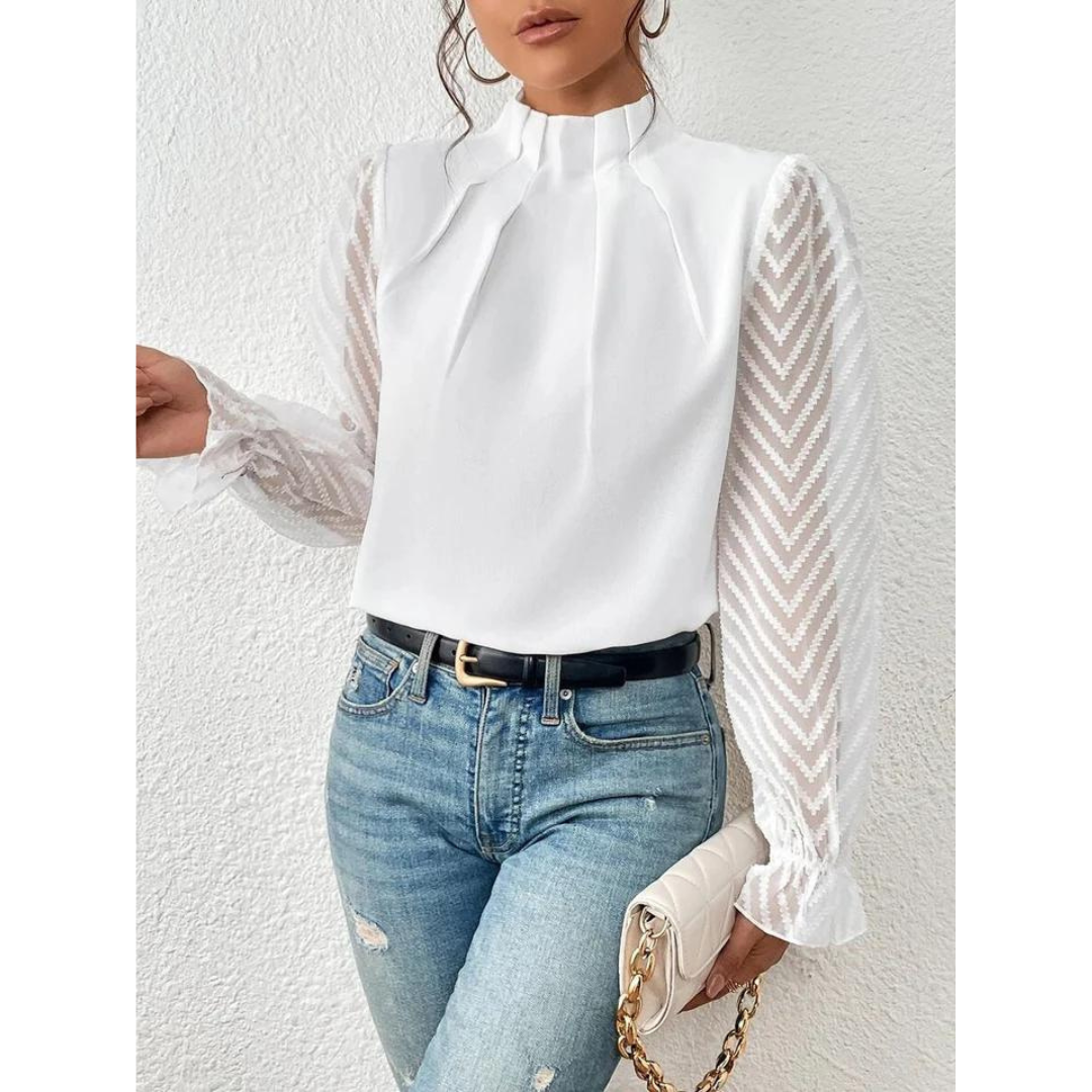 Laelia® | Blusa feminina com mangas compridas e gola alta