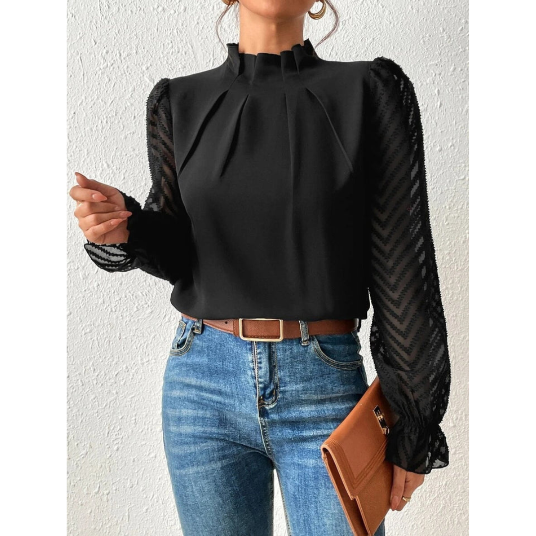 Laelia® | Blusa feminina com mangas compridas e gola alta