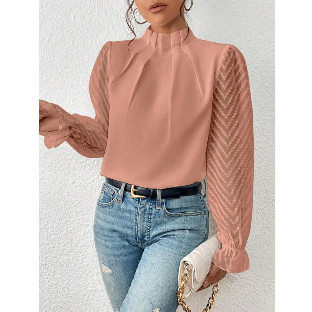 Laelia® | Blusa feminina com mangas compridas e gola alta