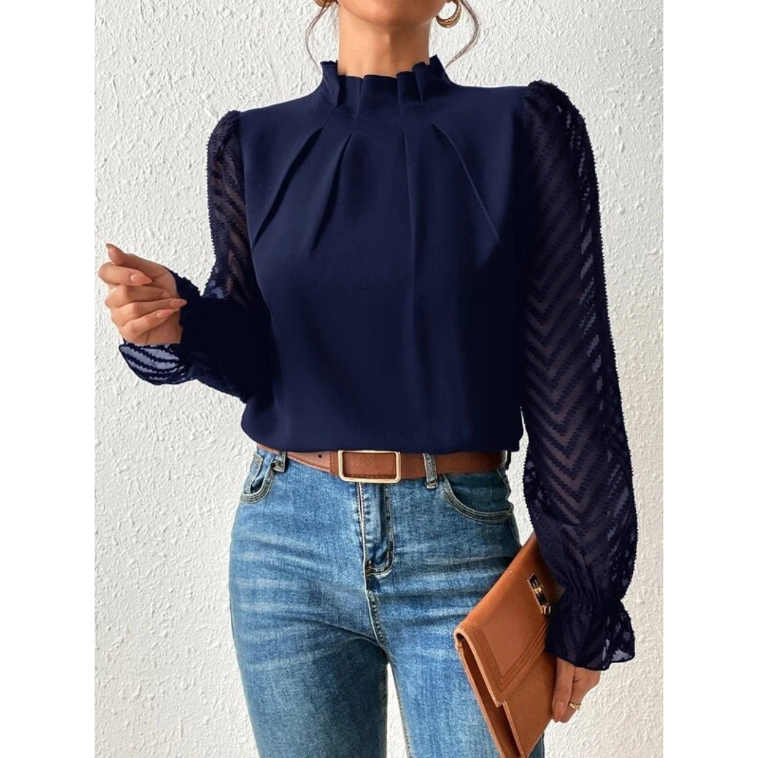 Laelia® | Blusa feminina com mangas compridas e gola alta