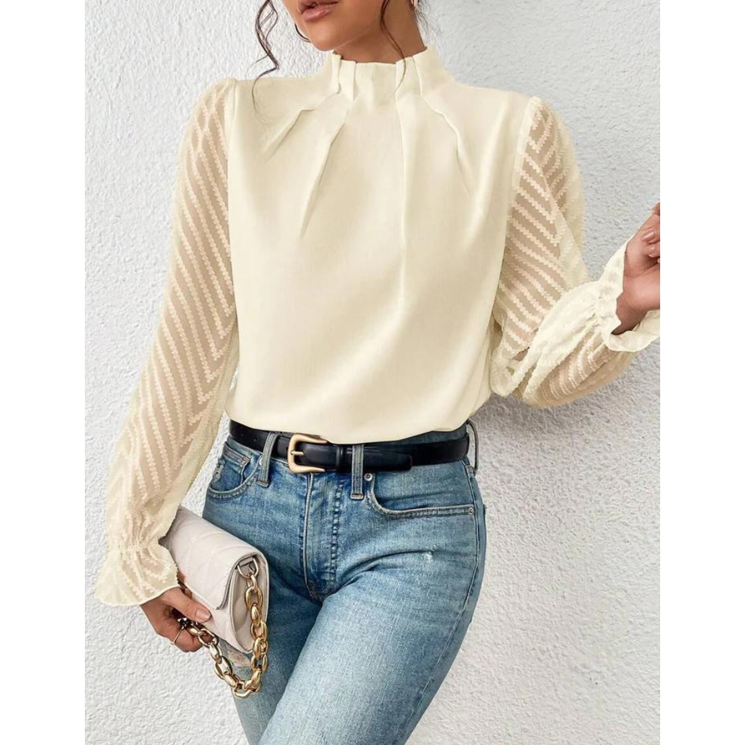 Laelia® | Blusa feminina com mangas compridas e gola alta