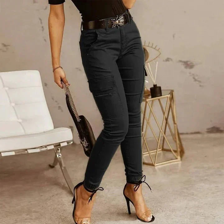 Abelha® | Calça cargo de cintura alta